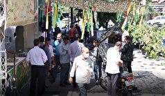 گزارش تصویری | برپایی ایستگاه صلواتی به مناسبت عید غدیر