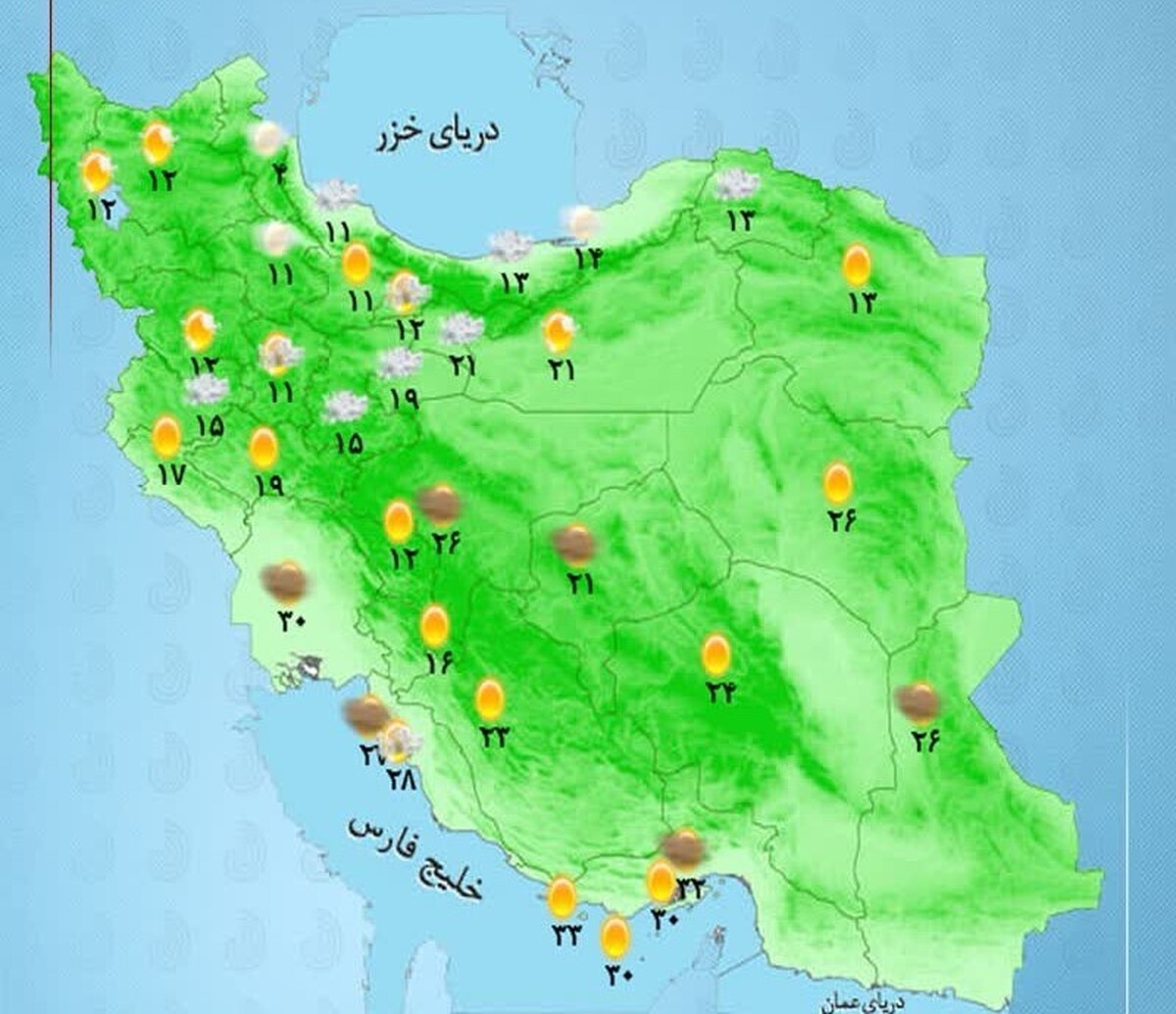 افزایش دما در اغلب مناطق کشور