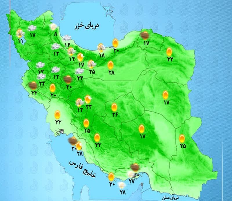 تداوم بارش در غرب، مرکز و شمال کشور