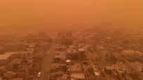 آسمان غرب نارنجی شد