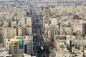 تصاویر هوایی راهپیمایی مردم تهران در ۲۲ بهمن ۱۴۰۳