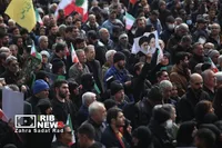 آیین تشییع پیکر مطهر فرماندهان شهید جنگ رمضان در تهران