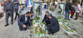 تجدید میثاق مدیران و کارکنان سازمان اقتصادی کوثر با شهدا در هفته دفاع مقدس