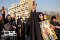 آیین تشییع پیکر مطهر فرماندهان شهید جنگ رمضان در تهران