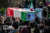 آیین تشییع پیکر مطهر فرماندهان شهید جنگ رمضان در تهران