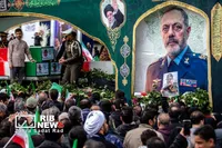 آیین تشییع پیکر مطهر فرماندهان شهید جنگ رمضان در تهران