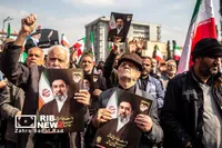 آیین تشییع پیکر مطهر فرماندهان شهید جنگ رمضان در تهران