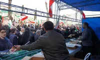پذیرایی در راهپیمایی ۲۲ دی‌ماه توسط اداره کل پشتیبانی سازمان اقتصادی کوثر