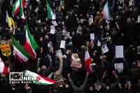 آیین تشییع پیکر مطهر فرماندهان شهید جنگ رمضان در تهران