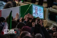 آیین تشییع پیکر مطهر فرماندهان شهید جنگ رمضان در تهران
