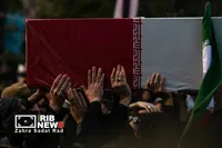 آیین تشییع پیکر مطهر فرماندهان شهید جنگ رمضان در تهران