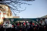 آیین تشییع پیکر مطهر فرماندهان شهید جنگ رمضان در تهران