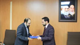 آئین تکریم و معارفه مدیر امور مالی و تأمین منابع و مدیر امور مجامع و بودجه سازمان