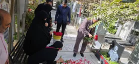 تجدید میثاق مدیران و کارکنان سازمان اقتصادی کوثر با شهدا در هفته دفاع مقدس