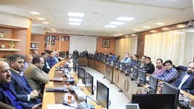 آئین تکریم و معارفه مدیر امور مالی و تأمین منابع و مدیر امور مجامع و بودجه سازمان