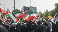 تجمع مردم تهران در محکومیت جنایات اخیر رژیم صهیونیستی