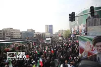 آیین تشییع پیکر مطهر فرماندهان شهید جنگ رمضان در تهران