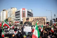 آیین تشییع پیکر مطهر فرماندهان شهید جنگ رمضان در تهران